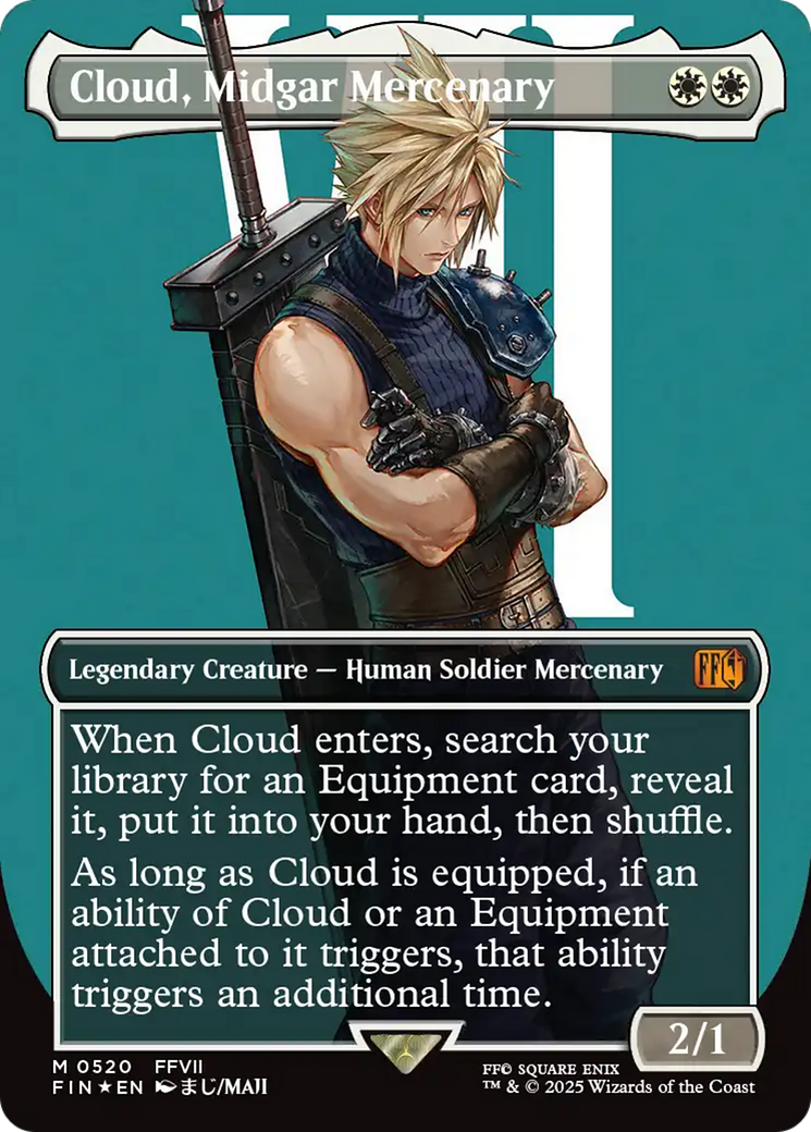 Cloud, Midgar Mercenary (Borderless) (Surge Foil) [FINAL FANTASY] - The Mythic Store | 24h Order Processing