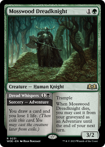 Mosswood Dreadknight // Dread Whispers [Wilds of Eldraine] - The Mythic Store | 24h Order Processing