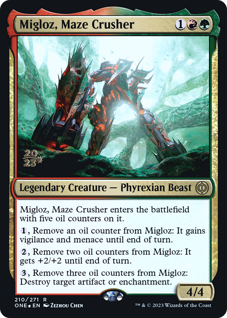 Migloz, Maze Crusher [Phyrexia: All Will Be One Prerelease Promos] - The Mythic Store | 24h Order Processing