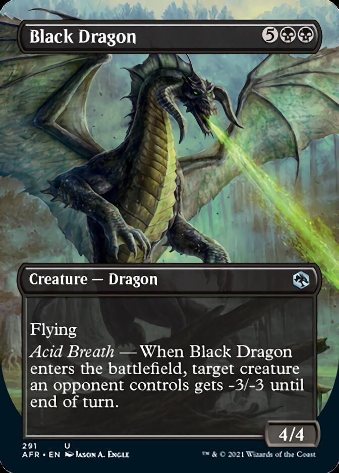 Black Dragon (Borderless Alternate Art) [Dungeons & Dragons: Adventures in the Forgotten Realms] - The Mythic Store | 24h Order Processing
