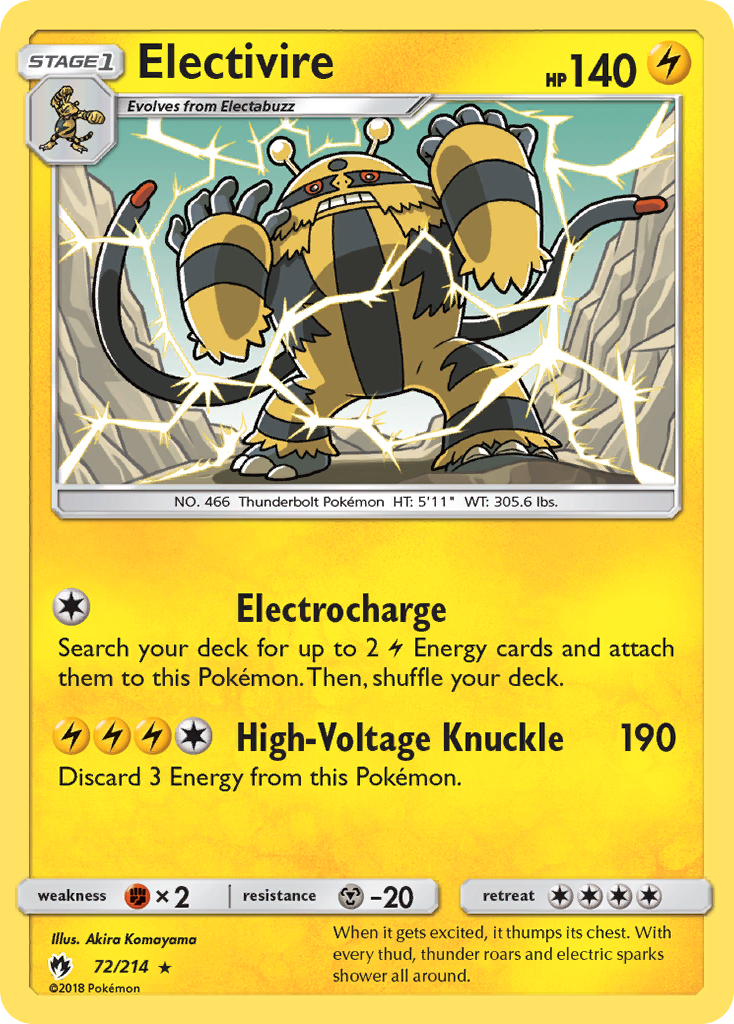 Electivire (72/214) [Sun & Moon: Lost Thunder] - The Mythic Store | 24h Order Processing