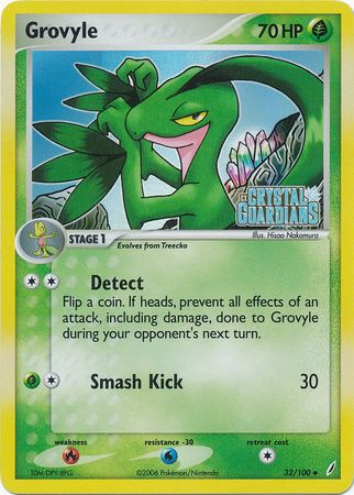 Grovyle (32/100) (Stamped) [EX: Crystal Guardians] - The Mythic Store | 24h Order Processing