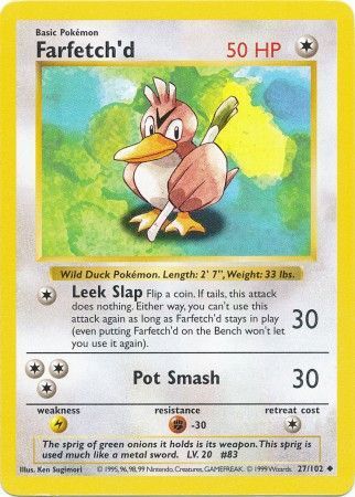 Farfetch'd (27/102) [Base Set Shadowless Unlimited] - The Mythic Store | 24h Order Processing