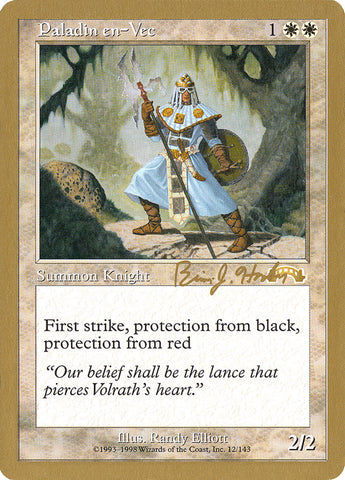 Paladin en-Vec (Brian Hacker) [World Championship Decks 1998] - The Mythic Store | 24h Order Processing