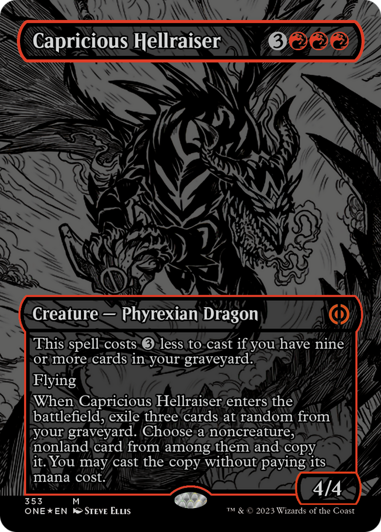 Capricious Hellraiser (Oil Slick Raised Foil) [Phyrexia: All Will Be One] - The Mythic Store | 24h Order Processing