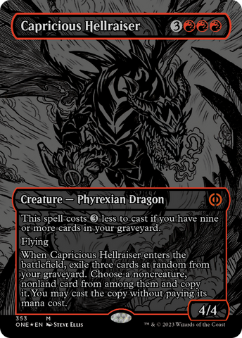 Capricious Hellraiser (Oil Slick Raised Foil) [Phyrexia: All Will Be One] - The Mythic Store | 24h Order Processing