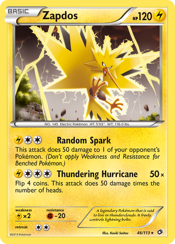 Zapdos (46/113) (Theme Deck Exclusive) [Black & White: Legendary Treasures] - The Mythic Store | 24h Order Processing