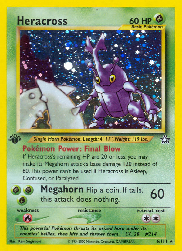 Heracross (6/111) [Neo Genesis 1st Edition] - The Mythic Store | 24h Order Processing