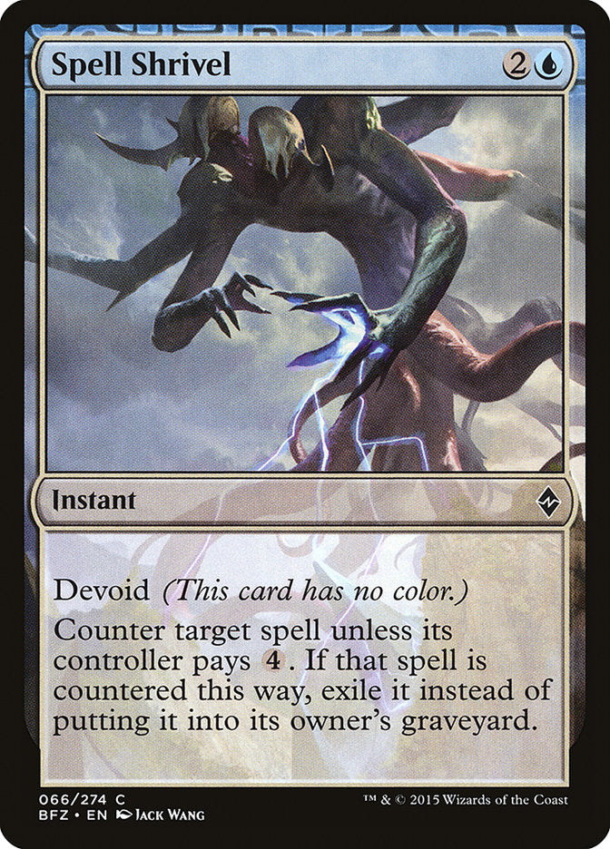 Spell Shrivel [Battle for Zendikar] - The Mythic Store | 24h Order Processing