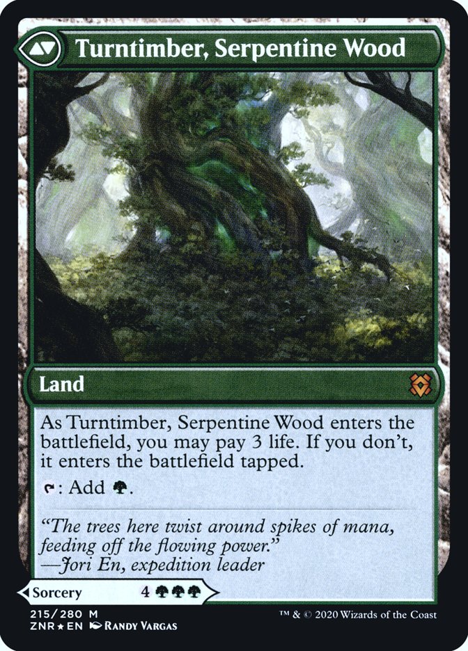Turntimber Symbiosis // Turntimber, Serpentine Wood [Zendikar Rising Prerelease Promos] - The Mythic Store | 24h Order Processing