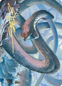 Koma, Cosmos Serpent 1 Art Card (Gold-Stamped Signature) [Kaldheim Art Series] - The Mythic Store | 24h Order Processing