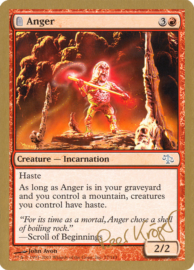 Anger (Peer Kroger) [World Championship Decks 2003] - The Mythic Store | 24h Order Processing