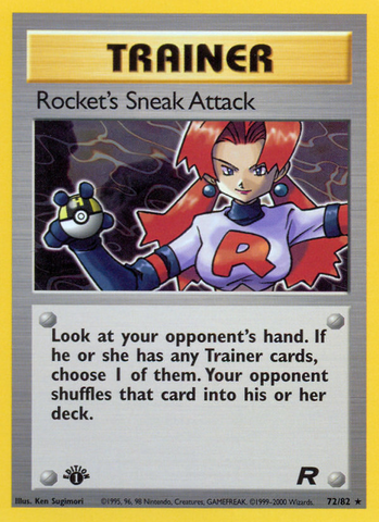 Rocket's Sneak Attack (72/82) [Team Rocket 1st Edition] - The Mythic Store | 24h Order Processing
