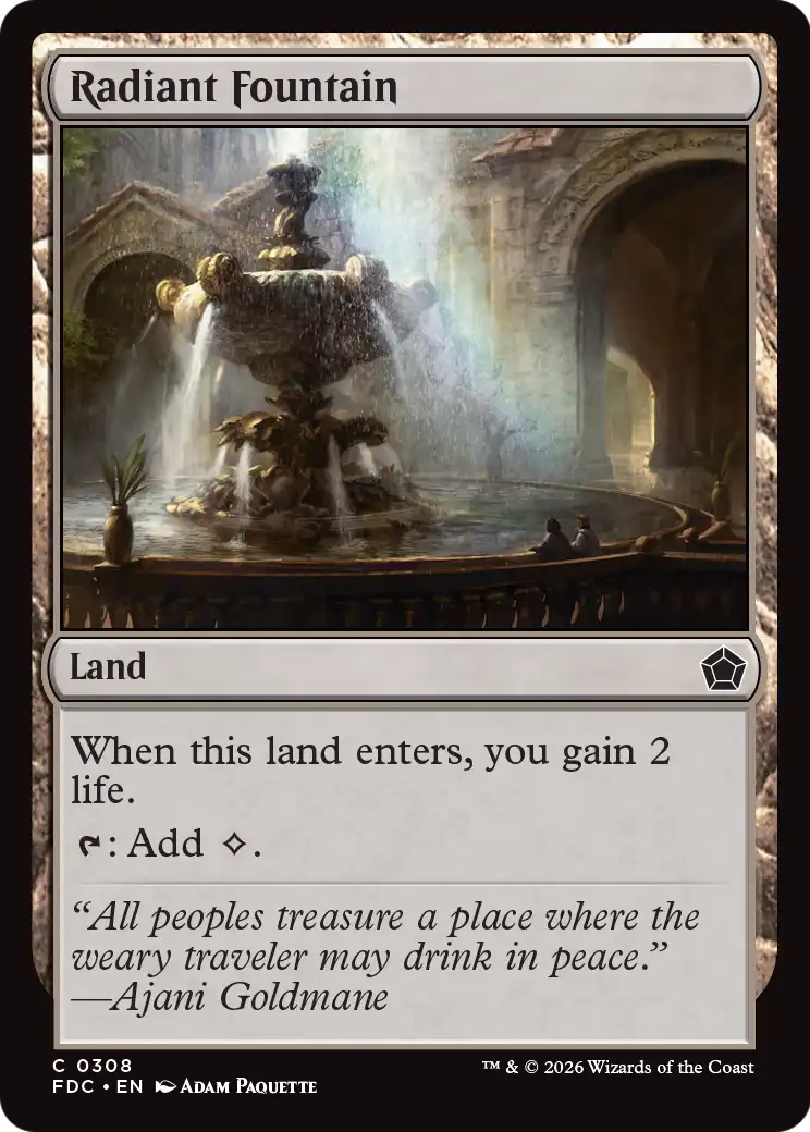 Radiant Fountain [Foundations Commander] - The Mythic Store | 24h Order Processing
