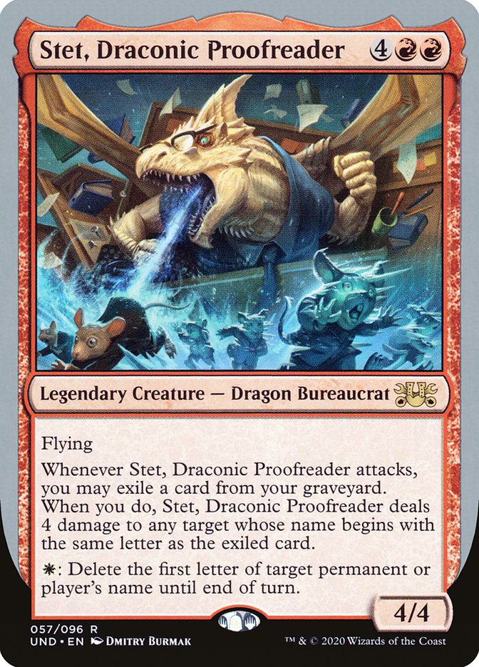 Stet, Draconic Proofreader [Unsanctioned] - The Mythic Store | 24h Order Processing