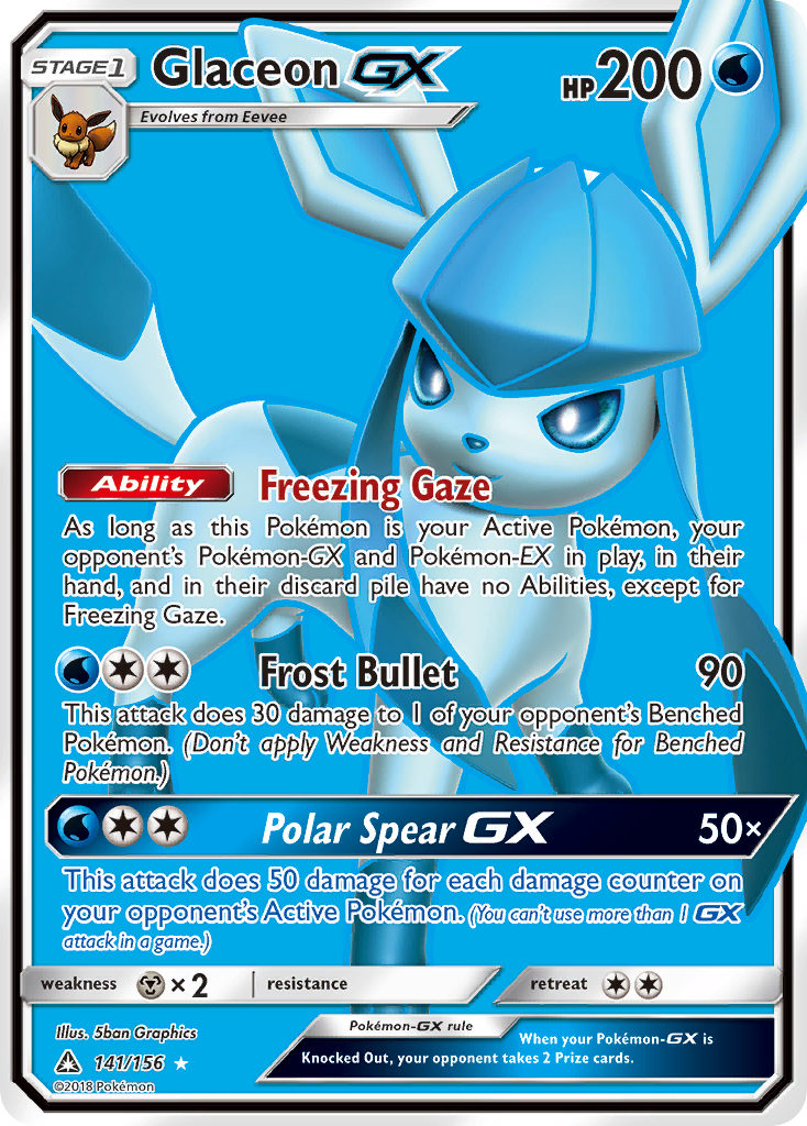 Glaceon GX (141/156) [Sun & Moon: Ultra Prism] - The Mythic Store | 24h Order Processing