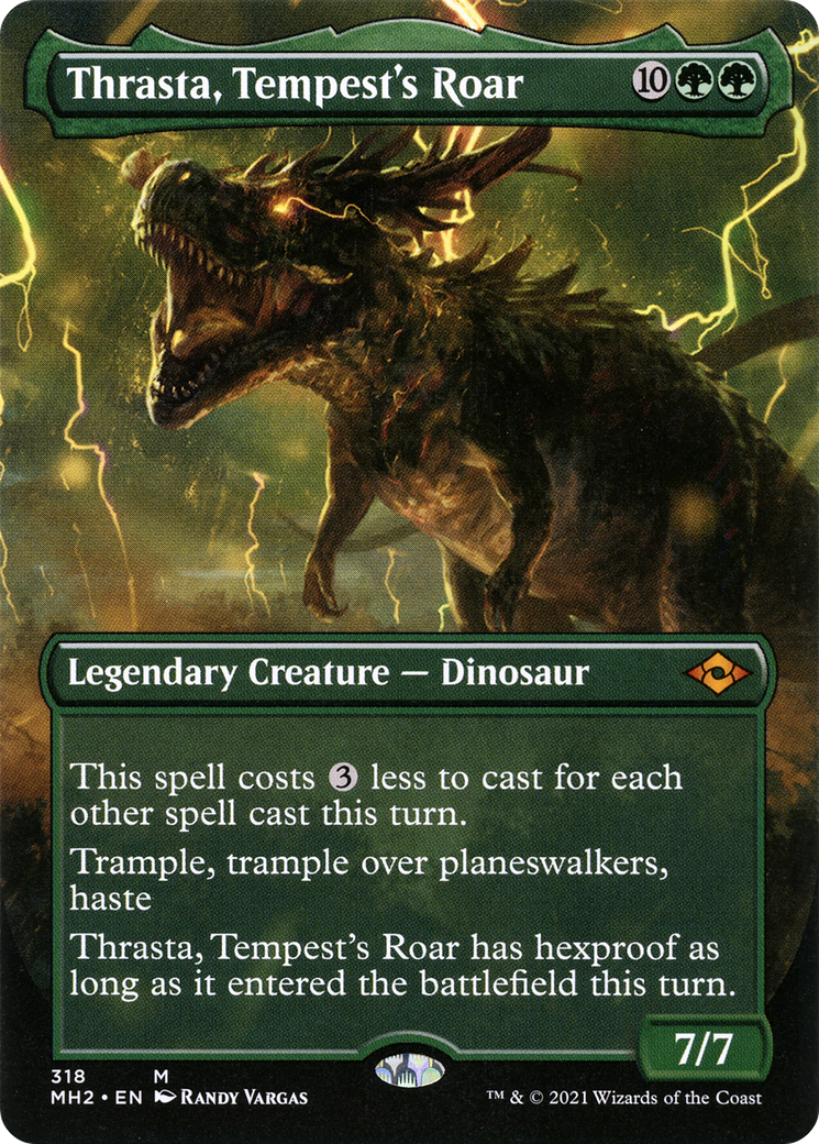 Thrasta, Tempest's Roar (Borderless Alternate Art) [Modern Horizons 2] - The Mythic Store | 24h Order Processing