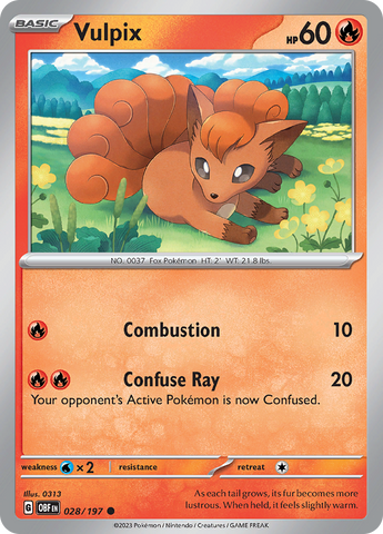 Vulpix (028/197) [Scarlet & Violet: Obsidian Flames] - The Mythic Store | 24h Order Processing
