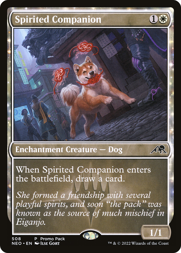 Spirited Companion (Promo Pack) [Kamigawa: Neon Dynasty Promos] - The Mythic Store | 24h Order Processing
