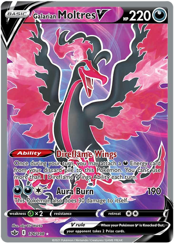 Galarian Moltres V (176/198) [Sword & Shield: Chilling Reign] - The Mythic Store | 24h Order Processing