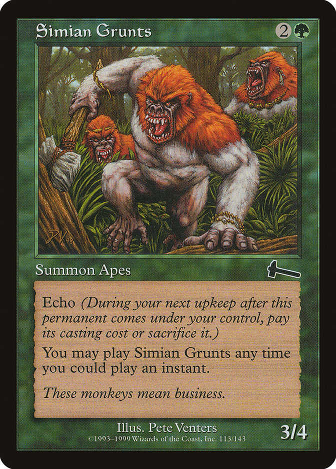 Simian Grunts [Urza's Legacy] - The Mythic Store | 24h Order Processing