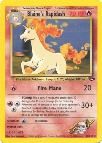Blaine's Rapidash (33/132) [Gym Challenge Unlimited] - The Mythic Store | 24h Order Processing