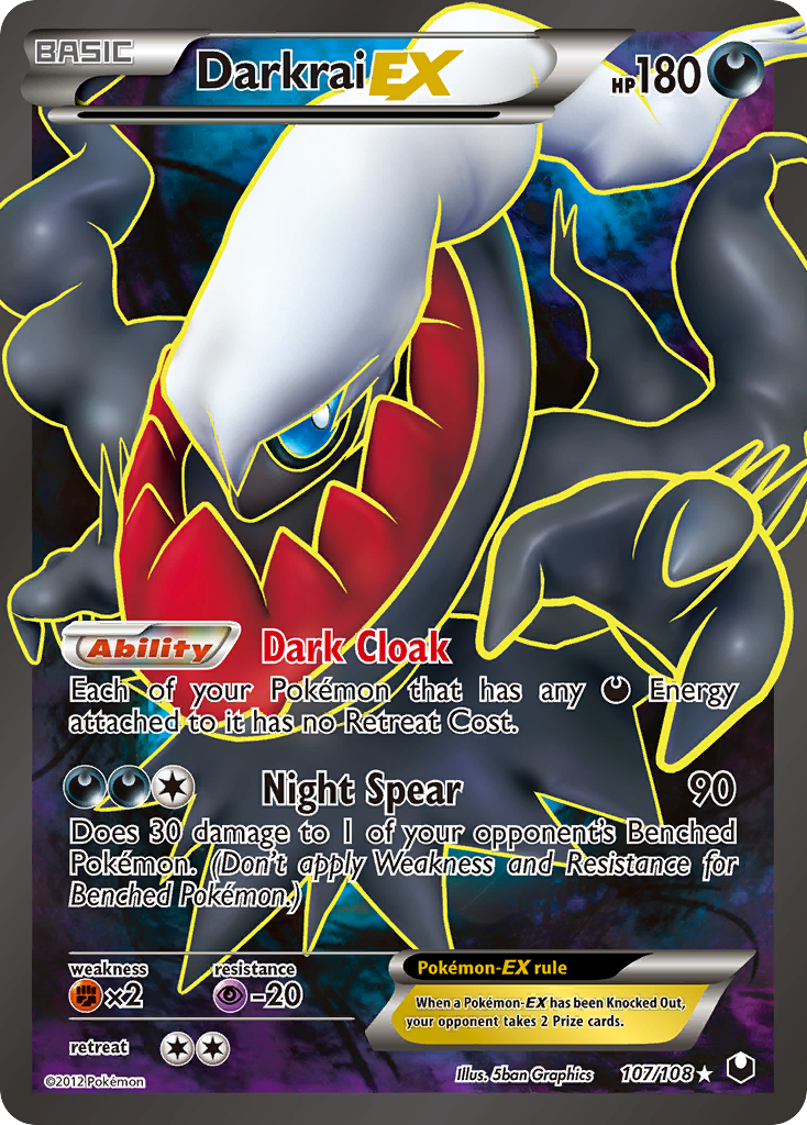 Darkrai EX (107/108) [Black & White: Dark Explorers] - The Mythic Store | 24h Order Processing