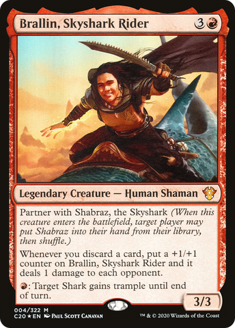 Brallin, Skyshark Rider [Commander 2020] - The Mythic Store | 24h Order Processing