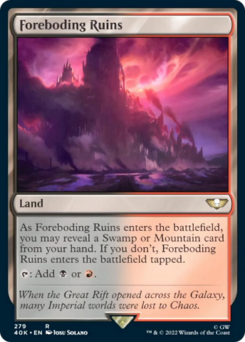 Foreboding Ruins (Surge Foil) [Warhammer 40,000] - The Mythic Store | 24h Order Processing