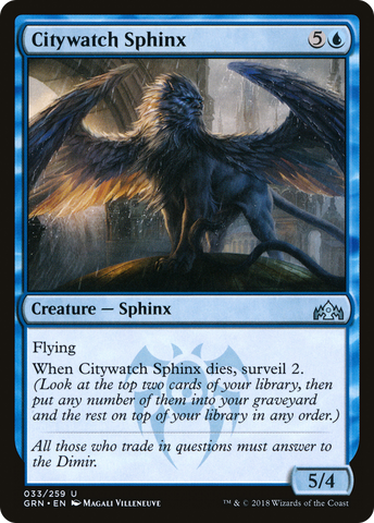 Citywatch Sphinx [Guilds of Ravnica] - The Mythic Store | 24h Order Processing