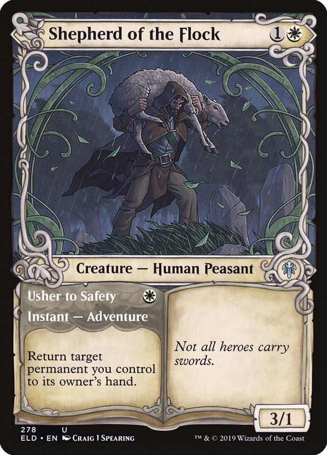 Shepherd of the Flock // Usher to Safety (Showcase) [Throne of Eldraine] - The Mythic Store | 24h Order Processing
