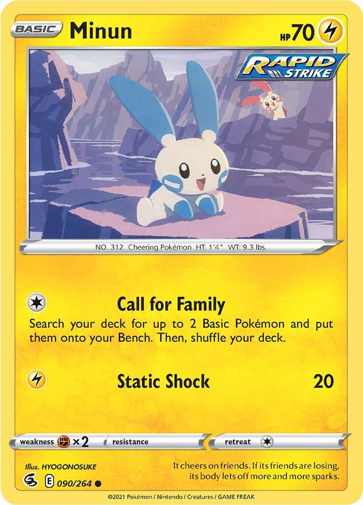 Minun (090/264) [Sword & Shield: Fusion Strike] - The Mythic Store | 24h Order Processing