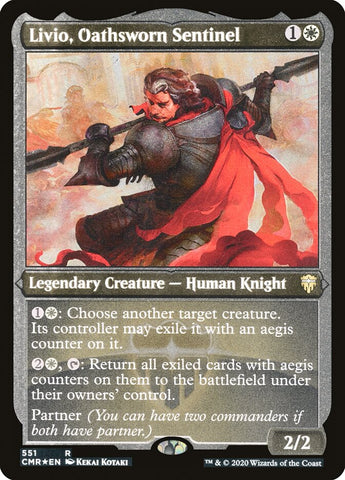 Livio, Oathsworn Sentinel (Etched) [Commander Legends] - The Mythic Store | 24h Order Processing