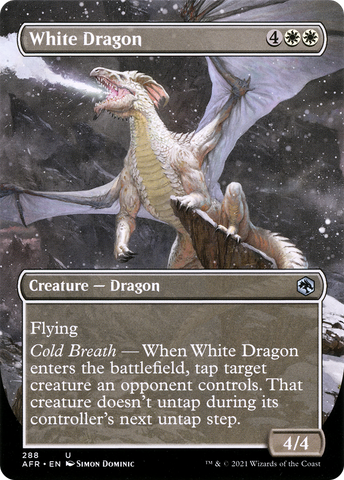 White Dragon (Borderless Alternate Art) [Dungeons & Dragons: Adventures in the Forgotten Realms] - The Mythic Store | 24h Order Processing