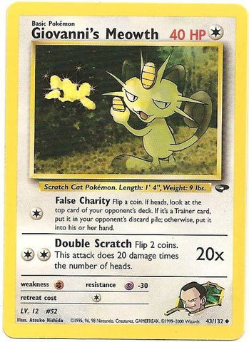 Giovanni's Meowth (43/132) [Gym Challenge Unlimited] - The Mythic Store | 24h Order Processing