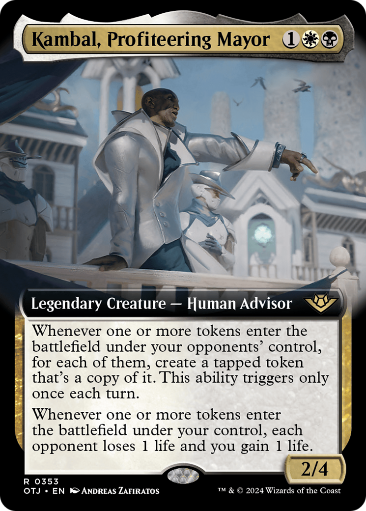 Kambal, Profiteering Mayor (Extended Art) [Outlaws of Thunder Junction] - The Mythic Store | 24h Order Processing