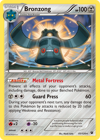 Bronzong (61/124) [XY: Fates Collide] - The Mythic Store | 24h Order Processing