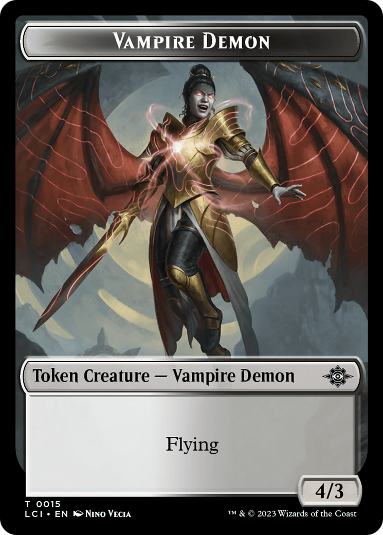 Vampire (0014) // Vampire Demon Double-Sided Token [The Lost Caverns of Ixalan Commander Tokens] - The Mythic Store | 24h Order Processing