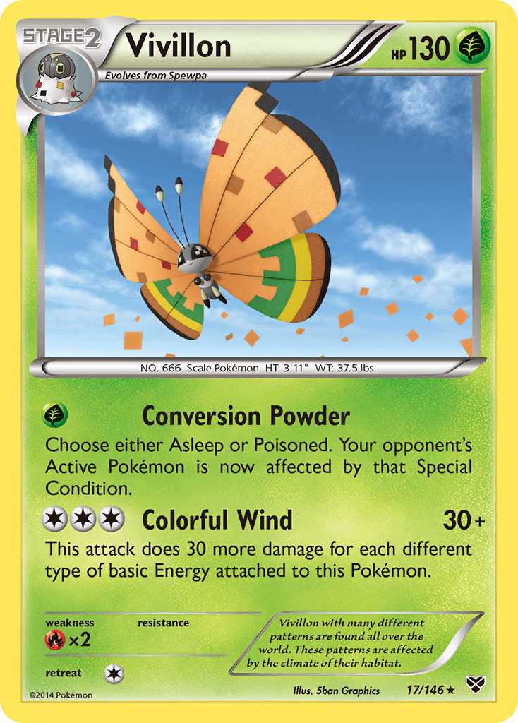 Vivillon (17/146) (High Plains Form/Orange Wings) [XY: Base Set] - The Mythic Store | 24h Order Processing