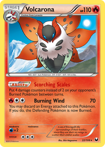 Volcarona (22/108) [Black & White: Dark Explorers] - The Mythic Store | 24h Order Processing