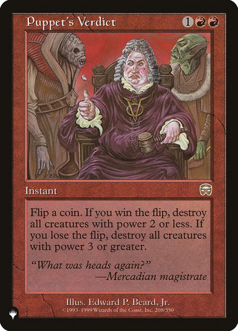 Puppet's Verdict [The List] - The Mythic Store | 24h Order Processing