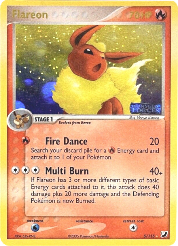 Flareon (5/115) (Stamped) [EX: Unseen Forces] - The Mythic Store | 24h Order Processing