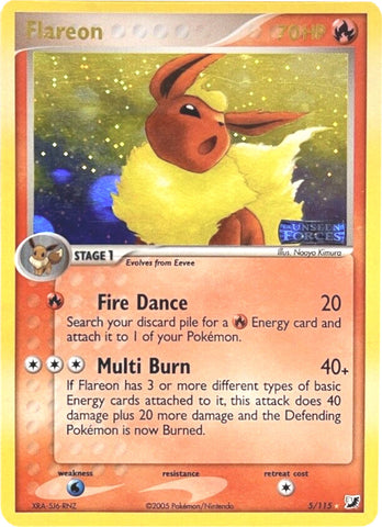 Flareon (5/115) (Stamped) [EX: Unseen Forces] - The Mythic Store | 24h Order Processing
