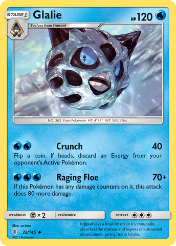 Glalie (32/145) [Sun & Moon: Guardians Rising] - The Mythic Store | 24h Order Processing