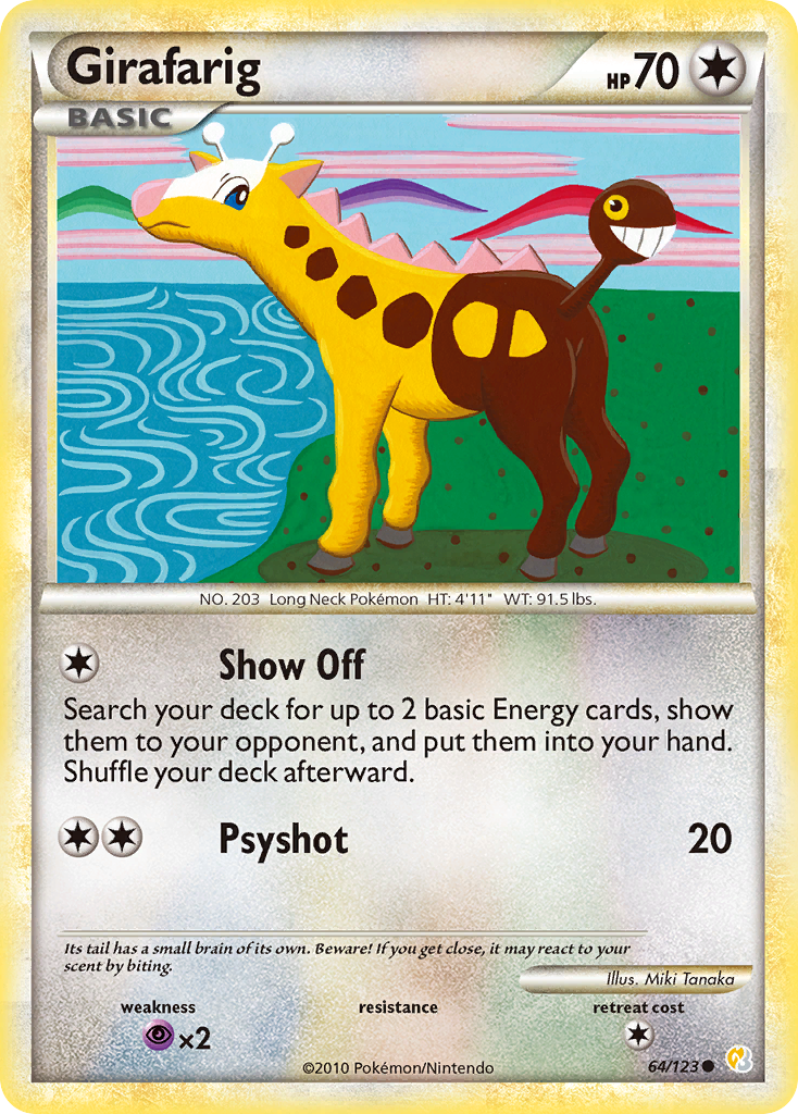 Girafarig (64/123) [HeartGold & SoulSilver: Base Set] - The Mythic Store | 24h Order Processing