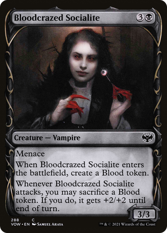 Bloodcrazed Socialite (Showcase Fang Frame) [Innistrad: Crimson Vow] - The Mythic Store | 24h Order Processing