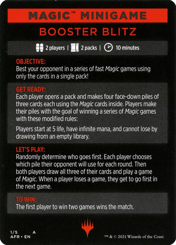 Booster Blitz (Magic Minigame) [Dungeons & Dragons: Adventures in the Forgotten Realms Minigame] - The Mythic Store | 24h Order Processing