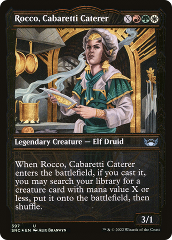 Rocco, Cabaretti Caterer (Showcase Golden Age Gilded Foil) [Streets of New Capenna] - The Mythic Store | 24h Order Processing