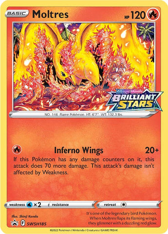 Moltres (SWSH185) (Prerelease Promo) [Sword & Shield: Black Star Promos] - The Mythic Store | 24h Order Processing