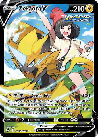 Zeraora V (TG16/TG30) [Sword & Shield: Silver Tempest] - The Mythic Store | 24h Order Processing